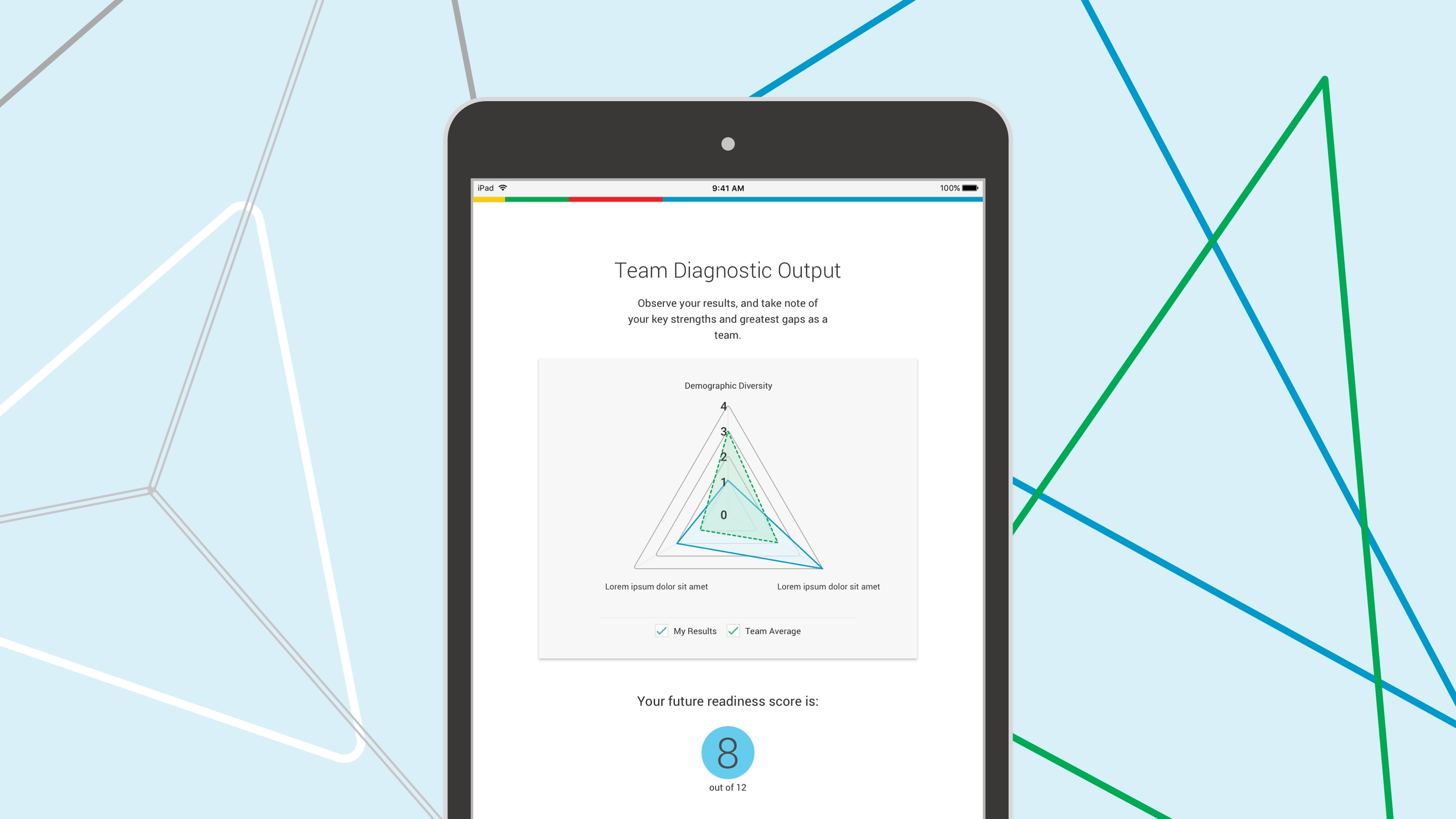 Legal and General Hero Image of the web app on a tablet