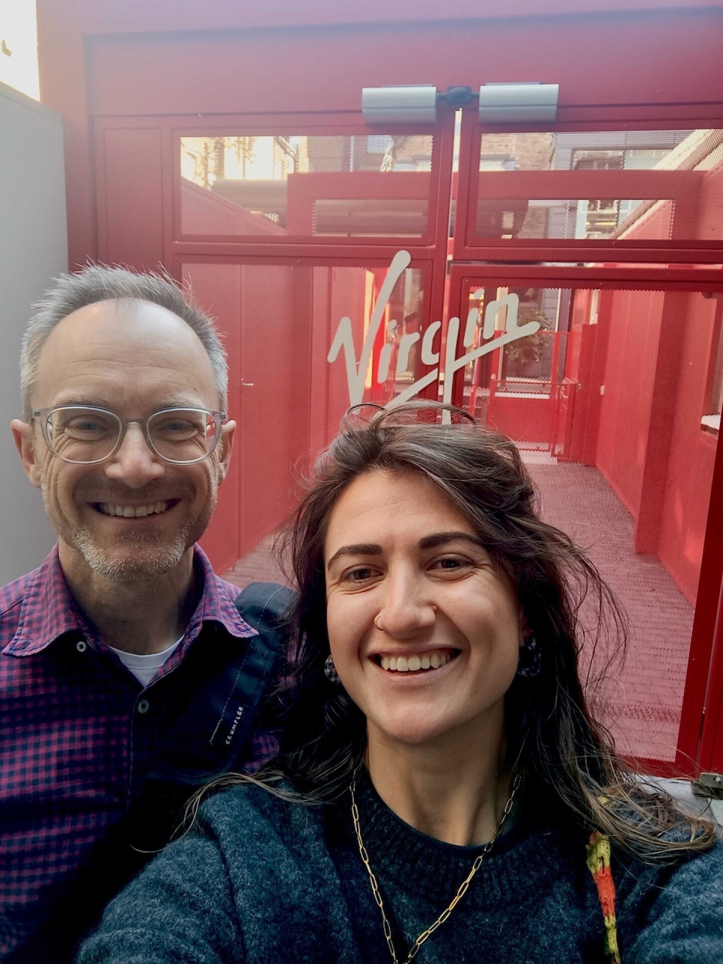 Annie and James at Virgin