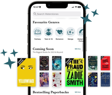 A screen from the Waterstones app, designed to bring the feel of the store to mobile, making it easy to browse and purchase.